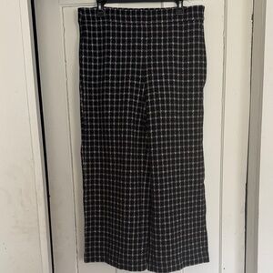 Ann Taylor Black Windowpane Check Chinos